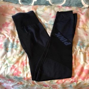 Black and navy blue pink leggings
